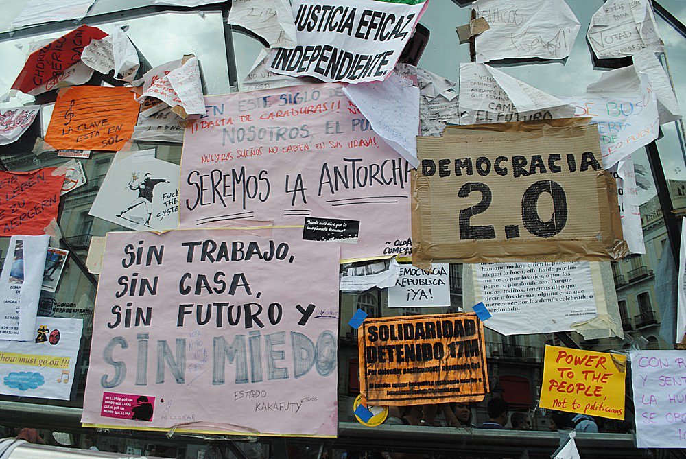 Indignados Puerto del Sol Madrid 4